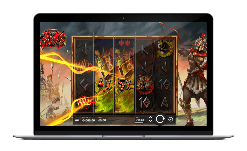Hacksaw Gaming Army of Ares 슬롯 공식 게임 화면