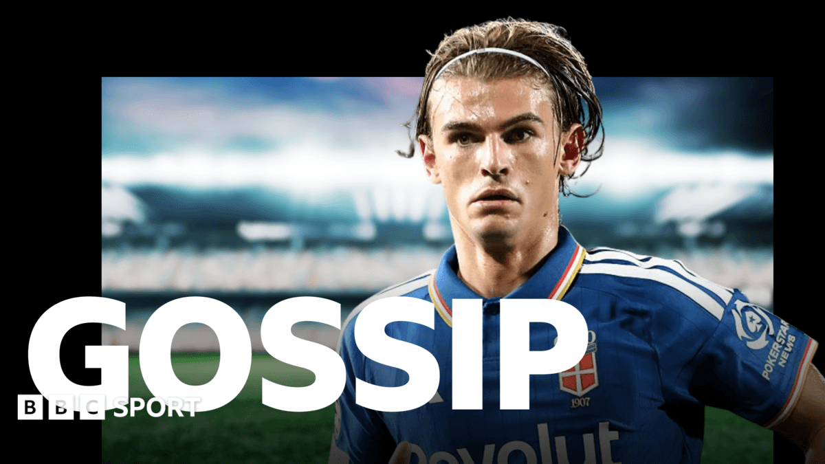 BBC Sport Gossip graphic featuring an image of Nico Paz playing for Como