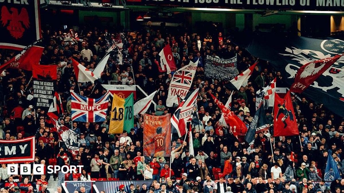 Manchester United fans in the stadium